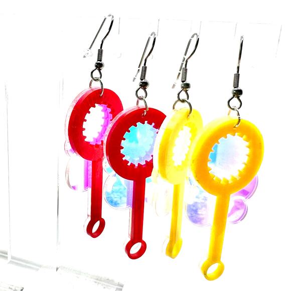 Bubble Wand Earrings - Summer Earrings - Bubble Accessories - Party Earrings - Picture 9 of 11